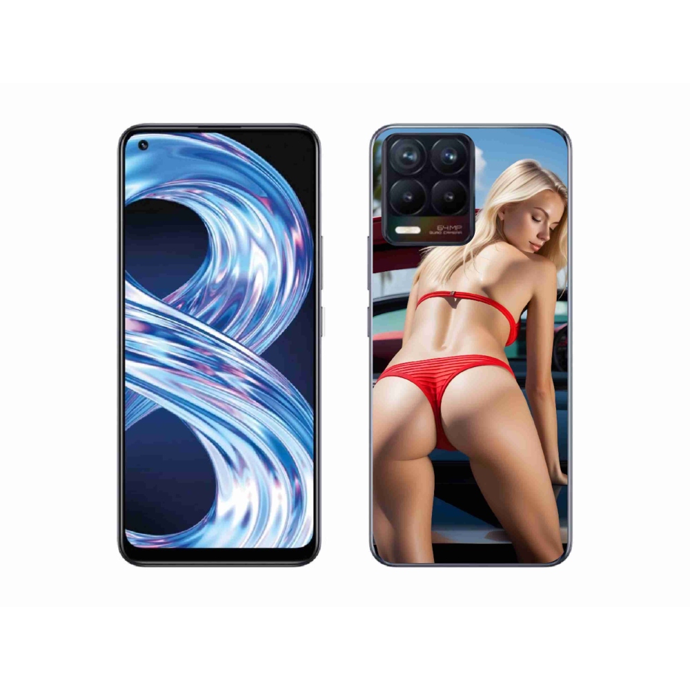 Gelový kryt mmCase na Realme 8 4G - sexy žena 2