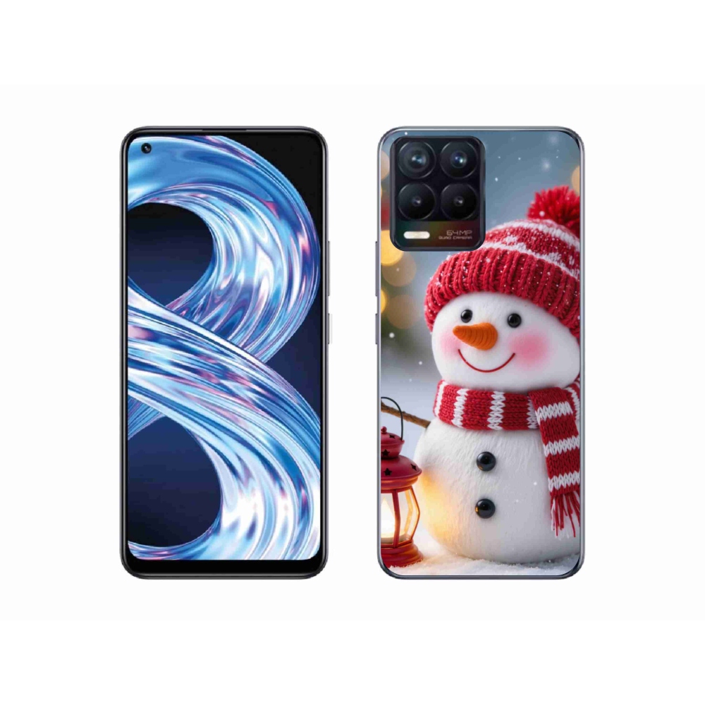 Gelový kryt mmCase na Realme 8 4G - sněhulák 2