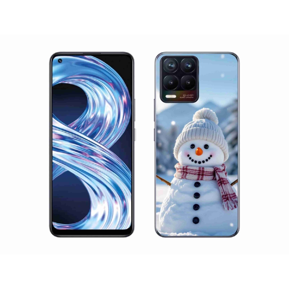 Gelový kryt mmCase na Realme 8 4G - sněhulák 3