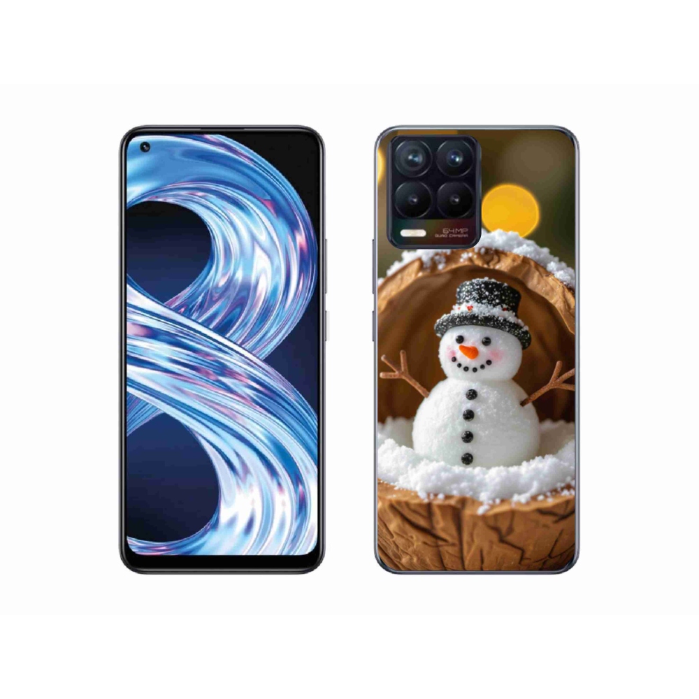 Gelový kryt mmCase na Realme 8 4G - sněhulák 4