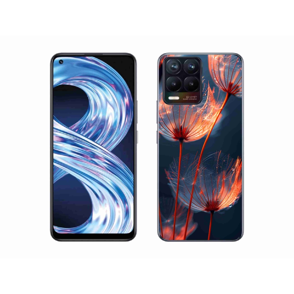 Gelový kryt mmCase na Realme 8 4G - světélkující chmýří
