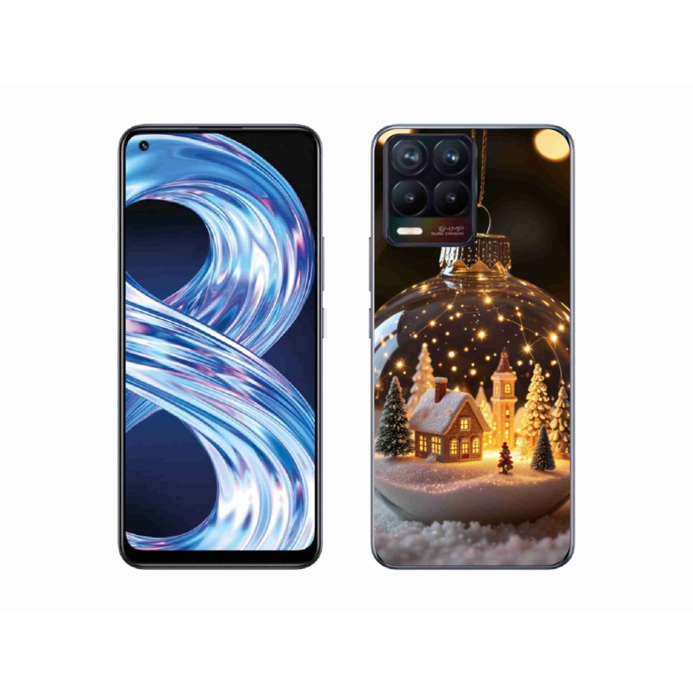 Gelový kryt mmCase na Realme 8 4G - vánoční koule 3
