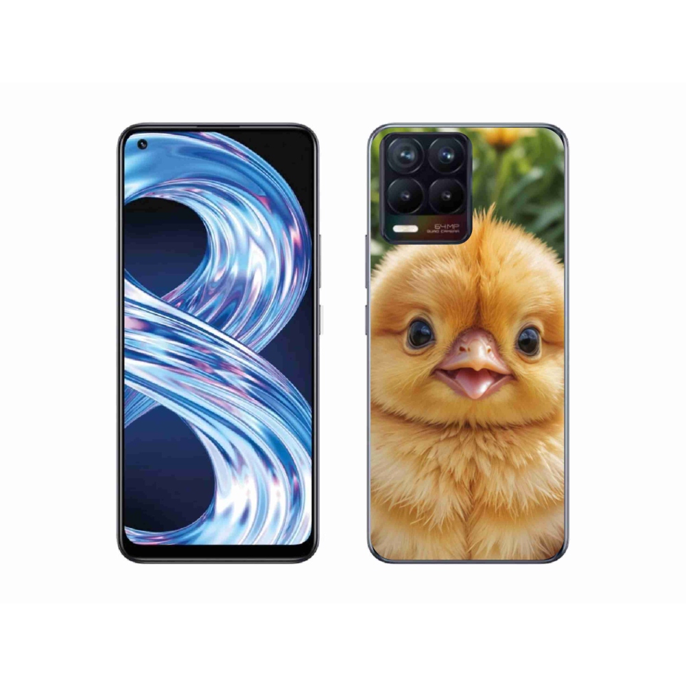 Gelový kryt mmCase na Realme 8 4G - veselé kuřátko