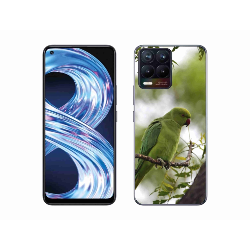 Gelový kryt mmCase na Realme 8 4G - zelený papoušek