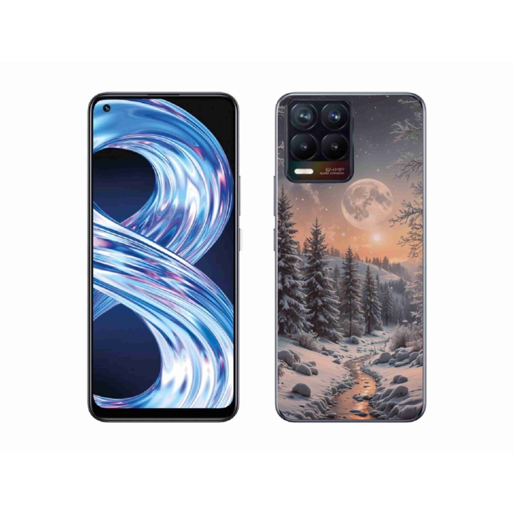 Gelový kryt mmCase na Realme 8 4G - zimní krajina 2