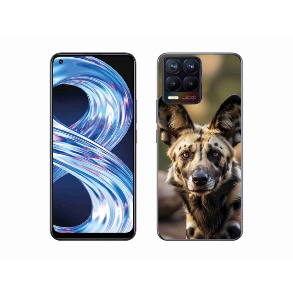 Gelový kryt mmCase na Realme 8 Pro - africký divoký pes