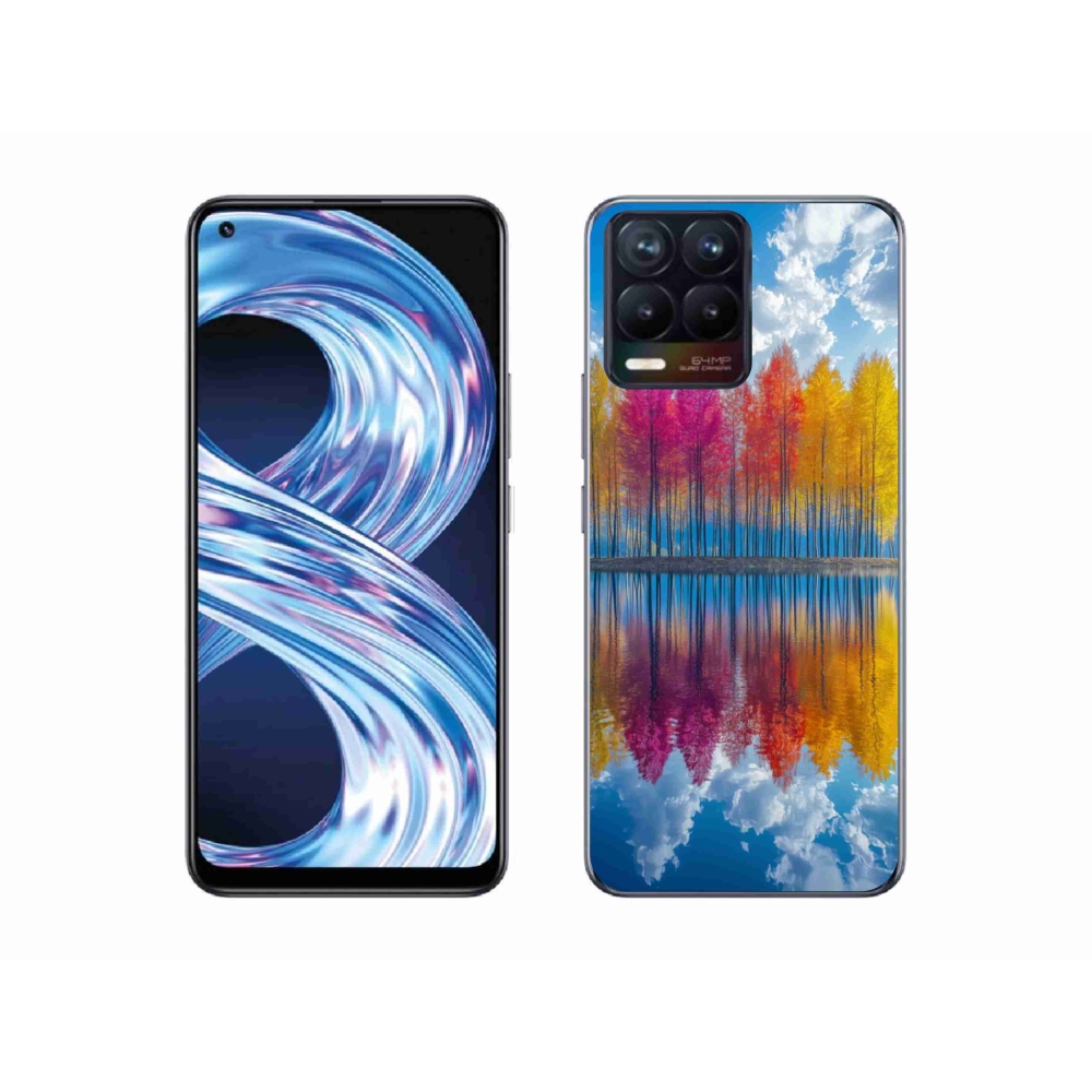 Gelový kryt mmCase na Realme 8 Pro - barevné stromy