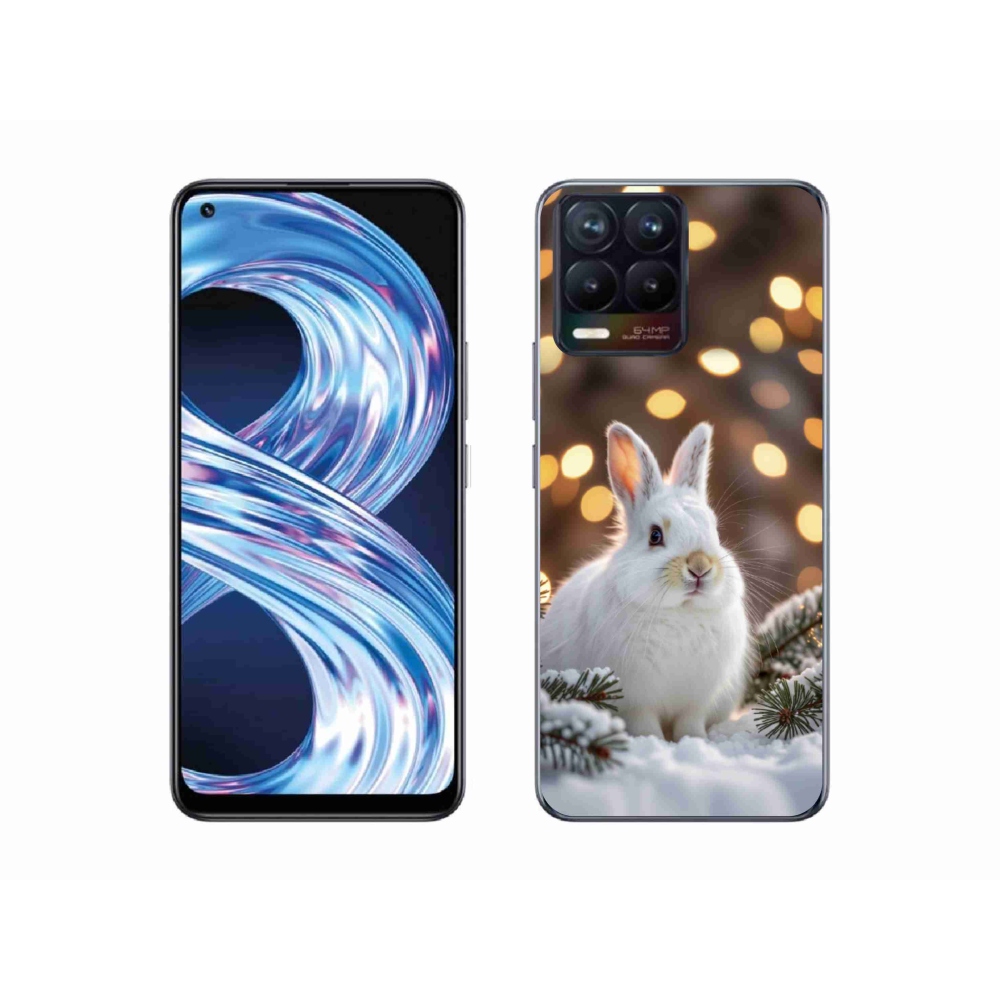Gelový kryt mmCase na Realme 8 Pro - bílý zajíc