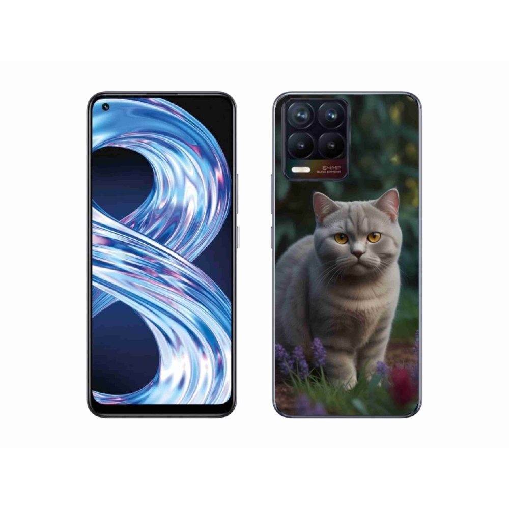 Gelový kryt mmCase na Realme 8 Pro - britská kočka