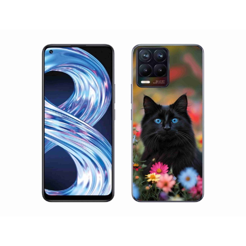Gelový kryt mmCase na Realme 8 Pro - černé kotě 4