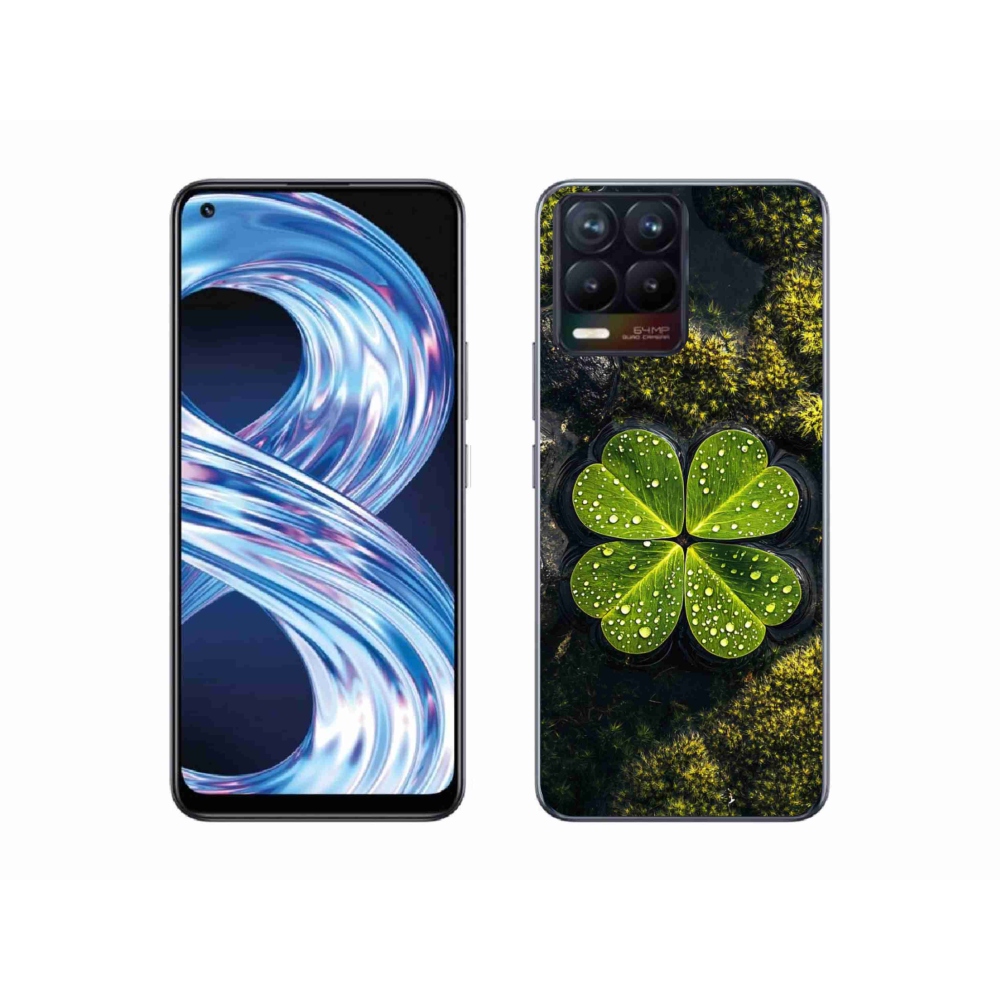 Gelový kryt mmCase na Realme 8 Pro - čtyřlístek