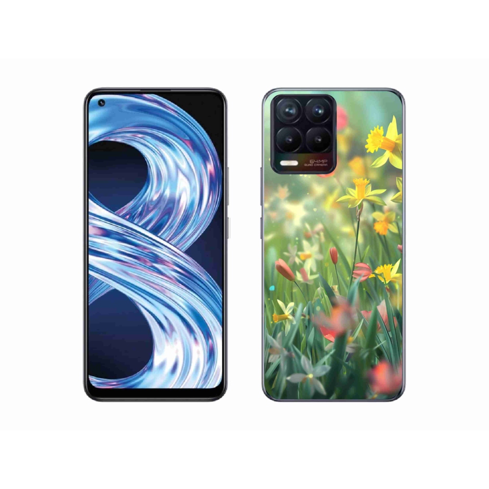 Gelový kryt mmCase na Realme 8 Pro - jarní květy