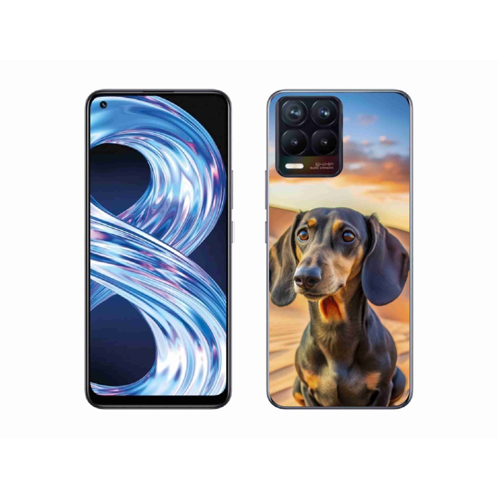 Gelový kryt mmCase na Realme 8 Pro - jezevčík 3 