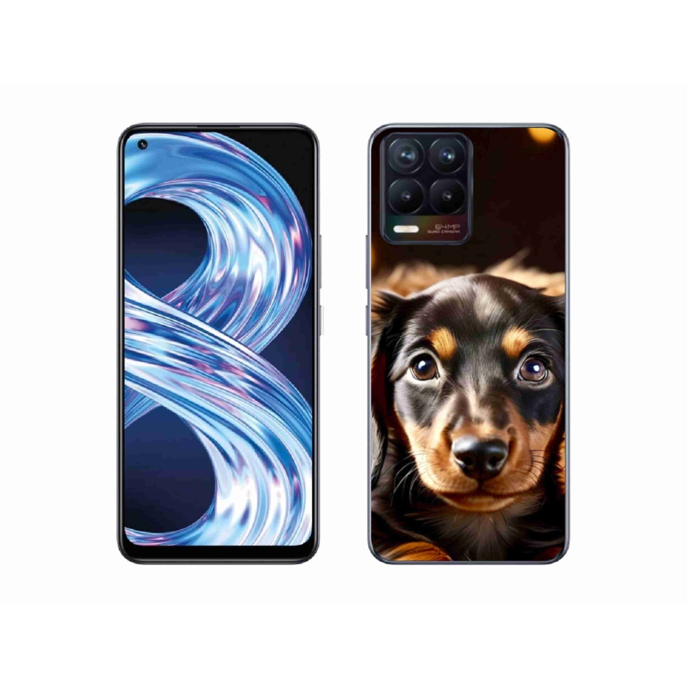 Gelový kryt mmCase na Realme 8 Pro - jezevčík