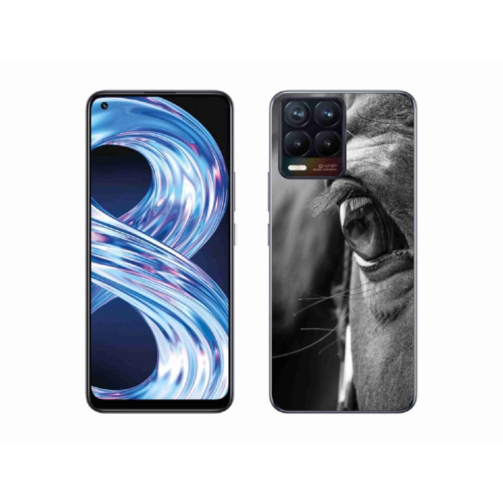 Gelový kryt mmCase na Realme 8 Pro - koňský pohled