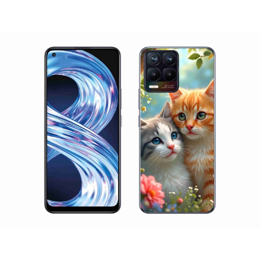 Gelový kryt mmCase na Realme 8 Pro - kočičí láska 2