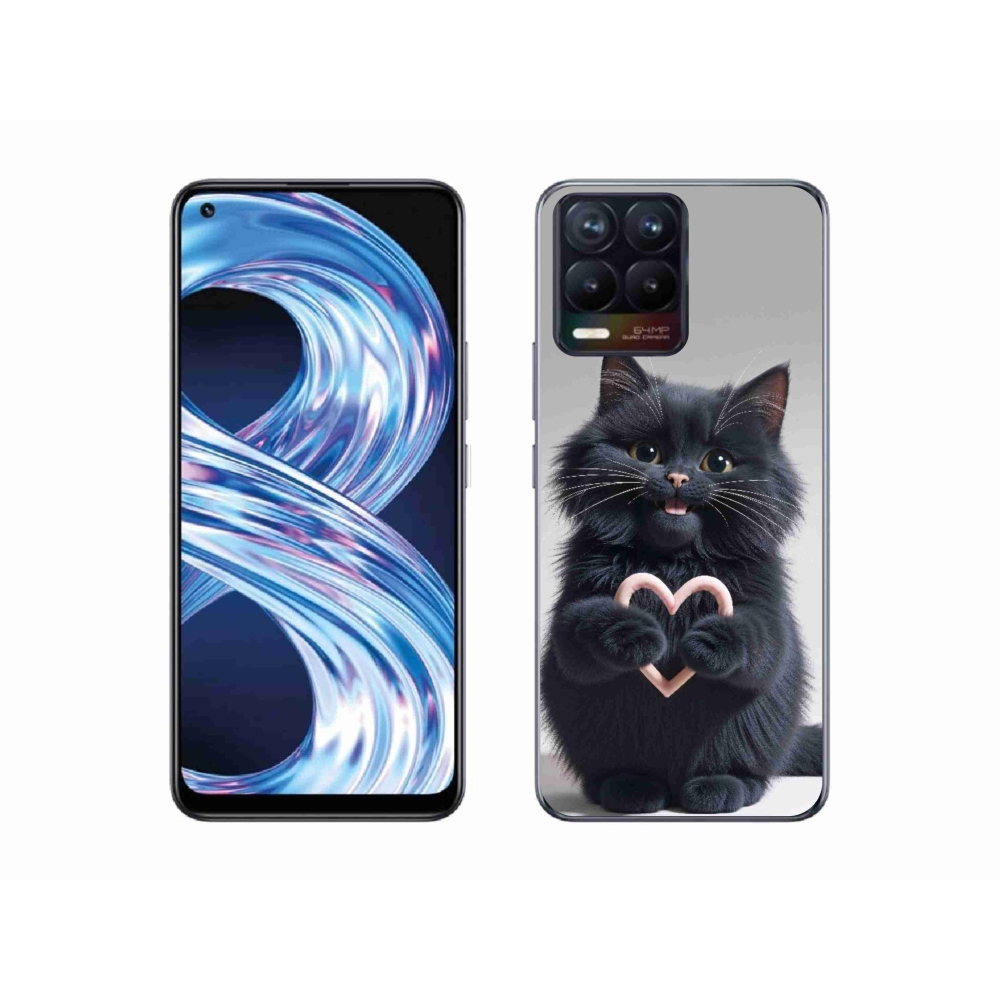 Gelový kryt mmCase na Realme 8 Pro - kočičí láska 3