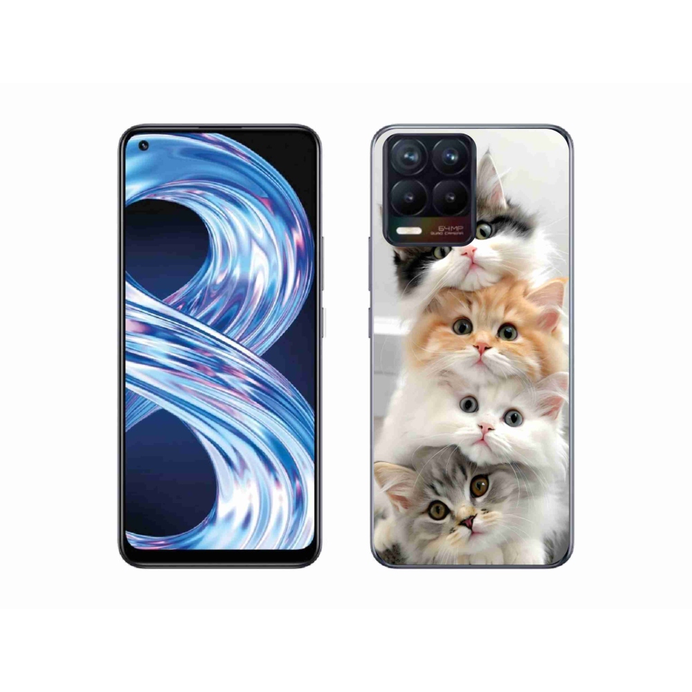 Gelový kryt mmCase na Realme 8 Pro - kočičí parta