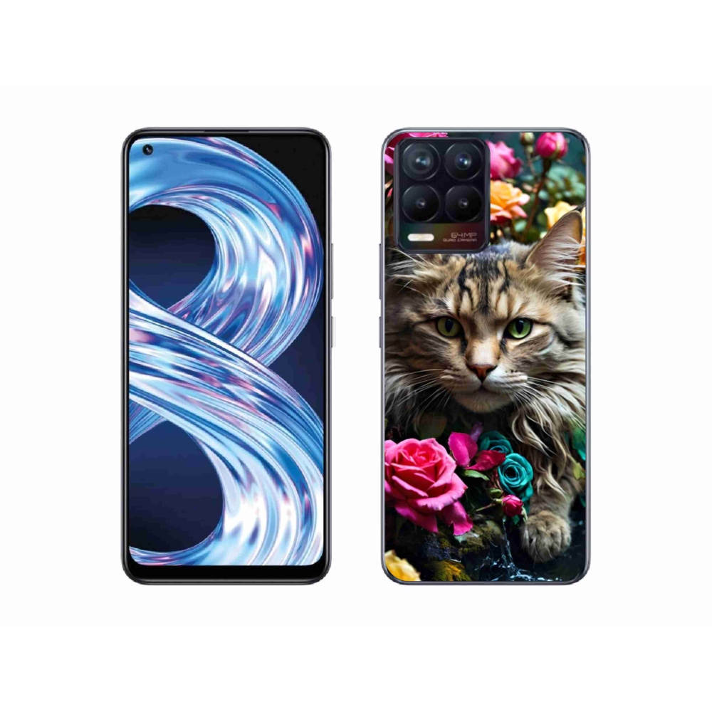 Gelový kryt mmCase na Realme 8 Pro - kočíčí pohled 2