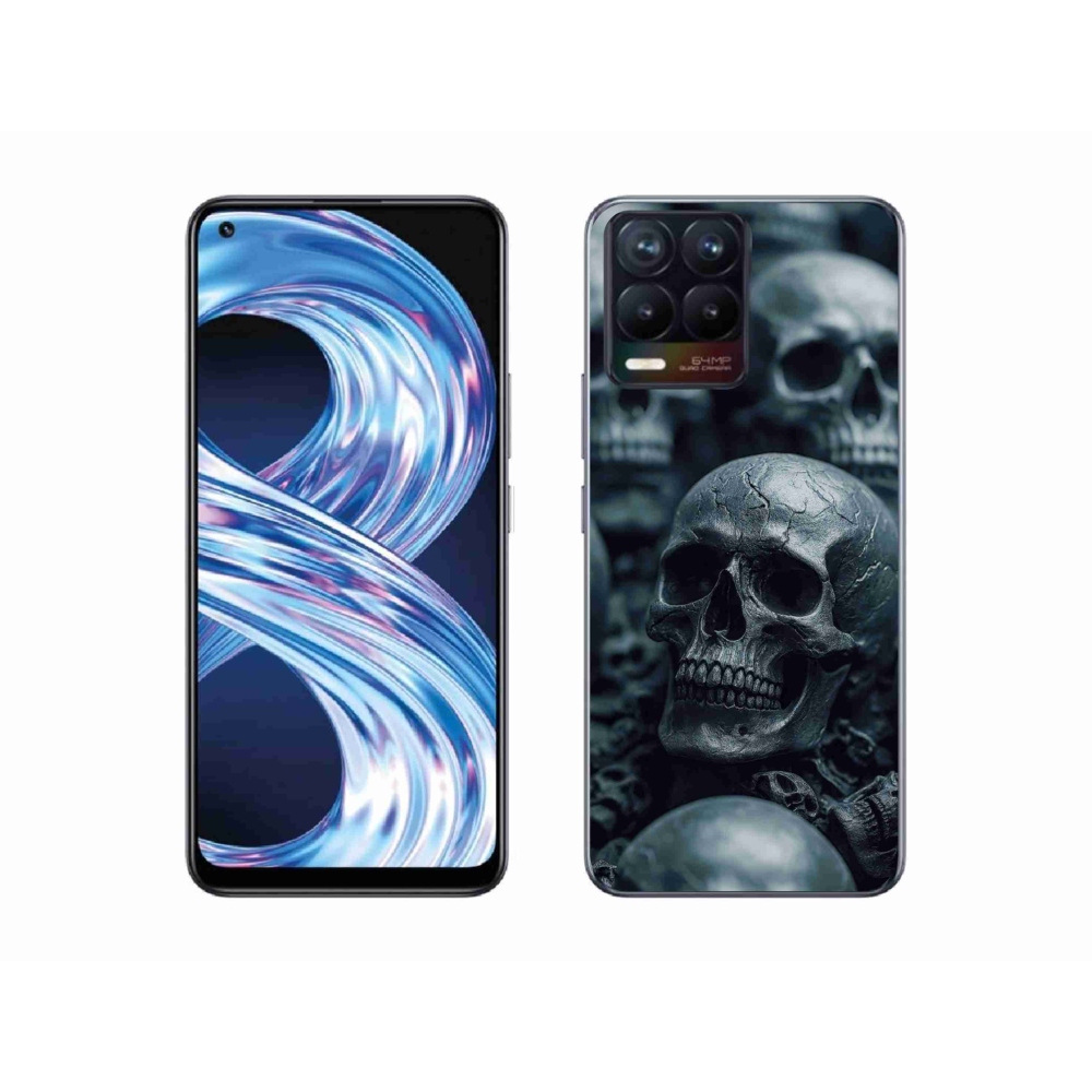 Gelový kryt mmCase na Realme 8 Pro - lebka 2