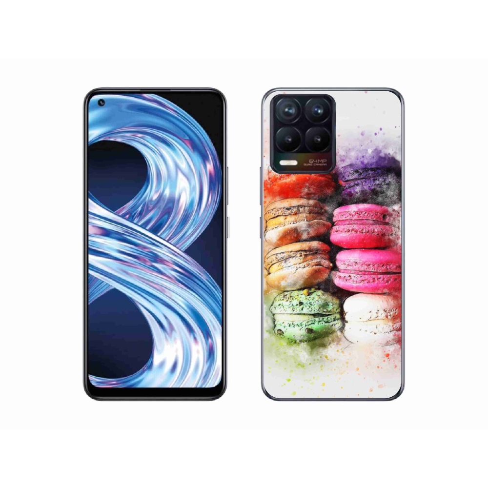 Gelový kryt mmCase na Realme 8 Pro - makrónky