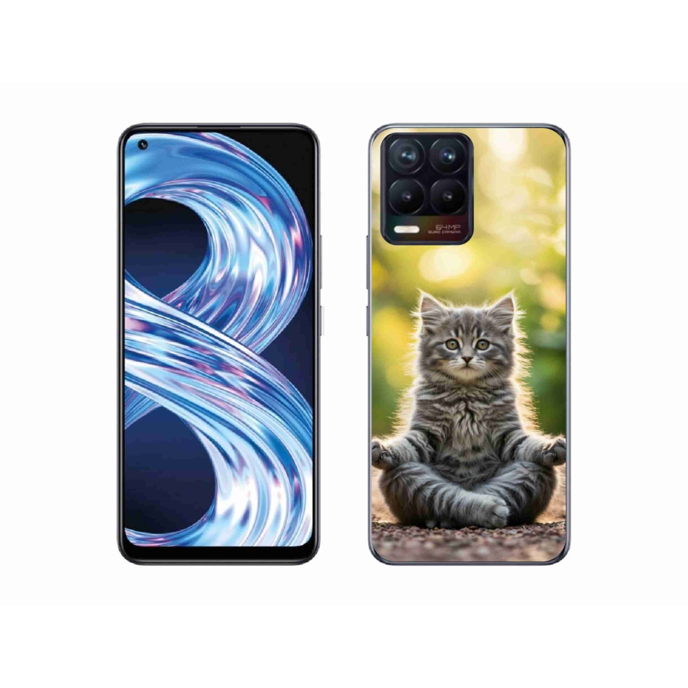 Gelový kryt mmCase na Realme 8 Pro - meditující kotě
