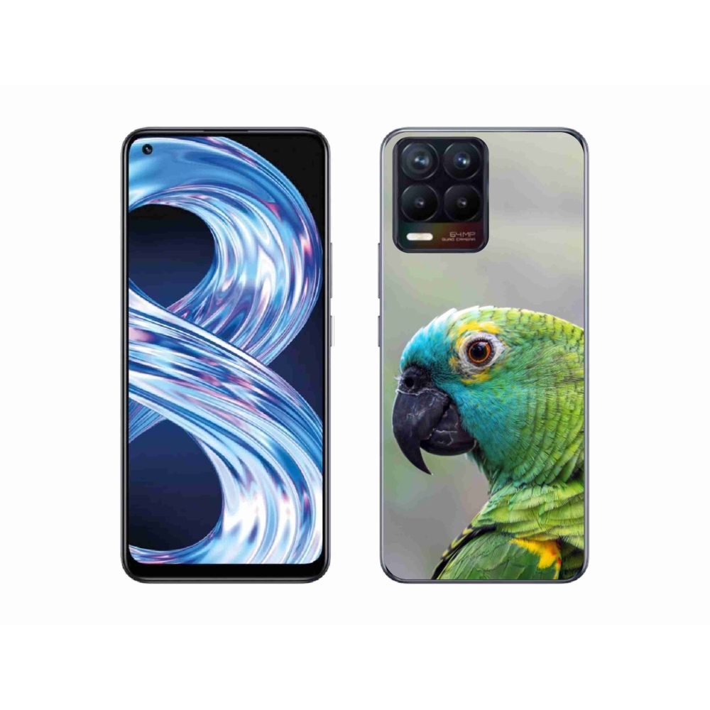 Gelový kryt mmCase na Realme 8 Pro - papoušek amazoňan