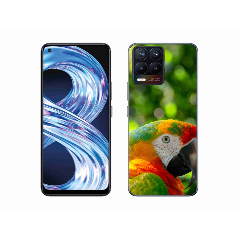 Gelový kryt mmCase na Realme 8 Pro - papoušek ara 3