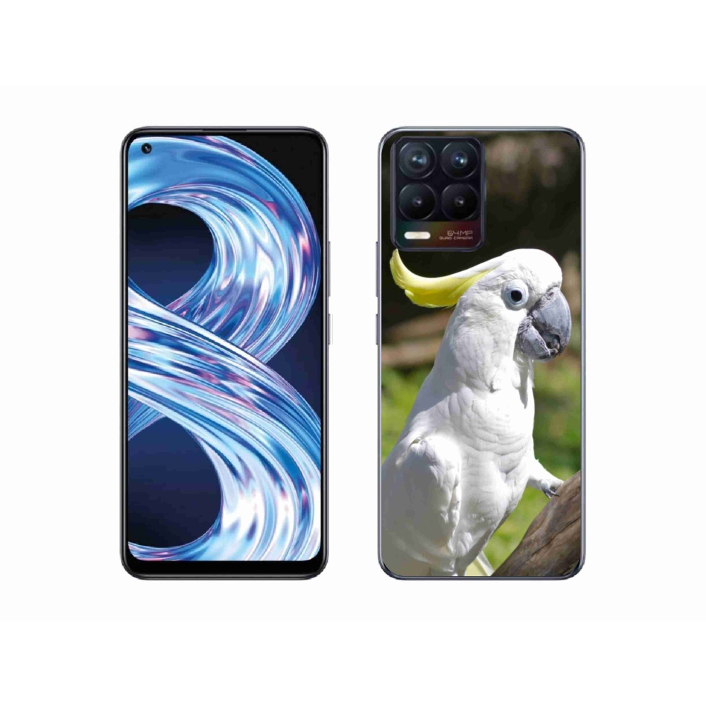 Gelový kryt mmCase na Realme 8 Pro - papoušek kakadu 2