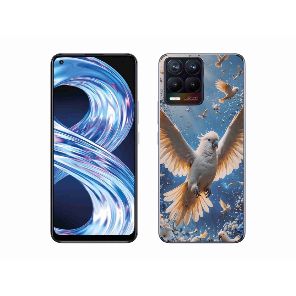 Gelový kryt mmCase na Realme 8 Pro - papoušek kakadu