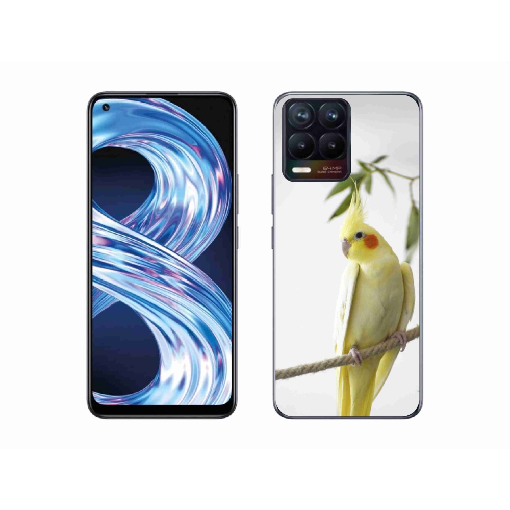 Gelový kryt mmCase na Realme 8 Pro - papoušek korela chocholatá