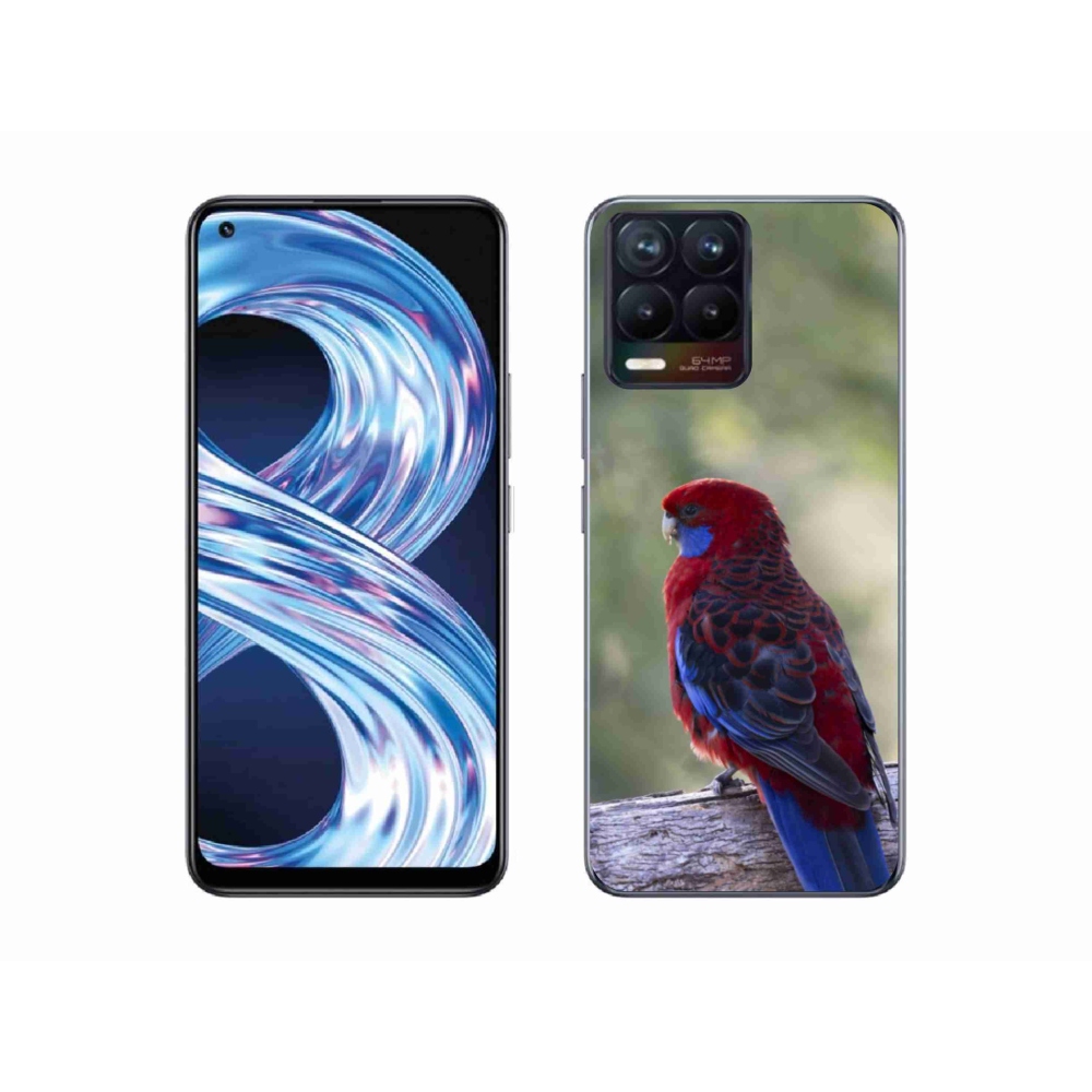 Gelový kryt mmCase na Realme 8 Pro - papoušek rosela