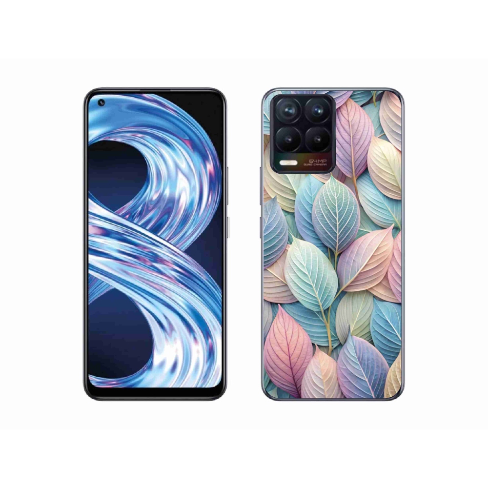 Gelový kryt mmCase na Realme 8 Pro - pastelové listy
