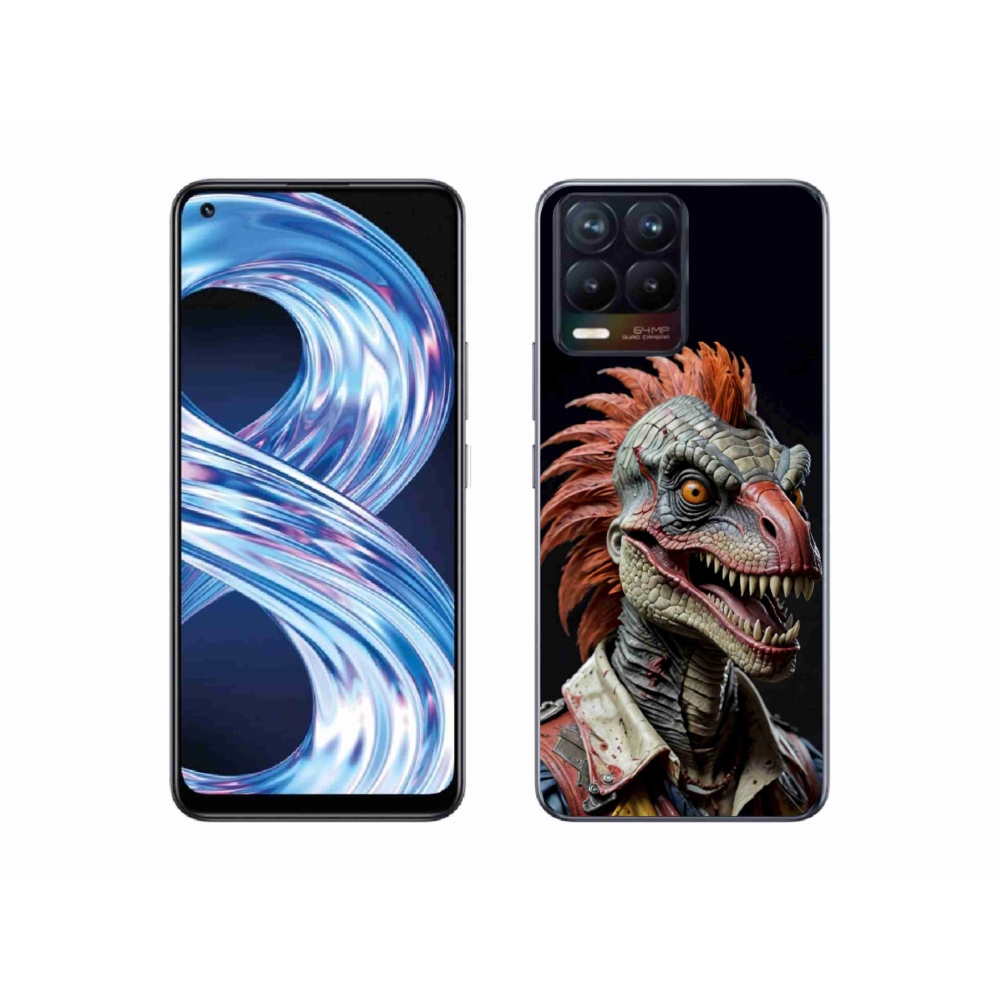 Gelový kryt mmCase na Realme 8 Pro - punk dinosaurus