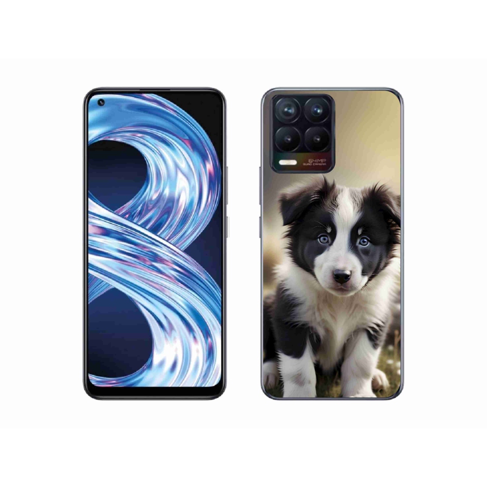 Gelový kryt mmCase na Realme 8 Pro - roztomilá border kolie
