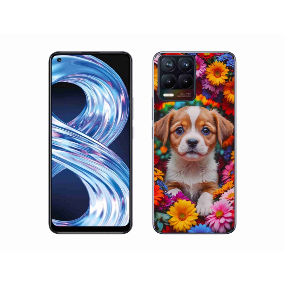 Gelový kryt mmCase na Realme 8 Pro - roztomilé štěně