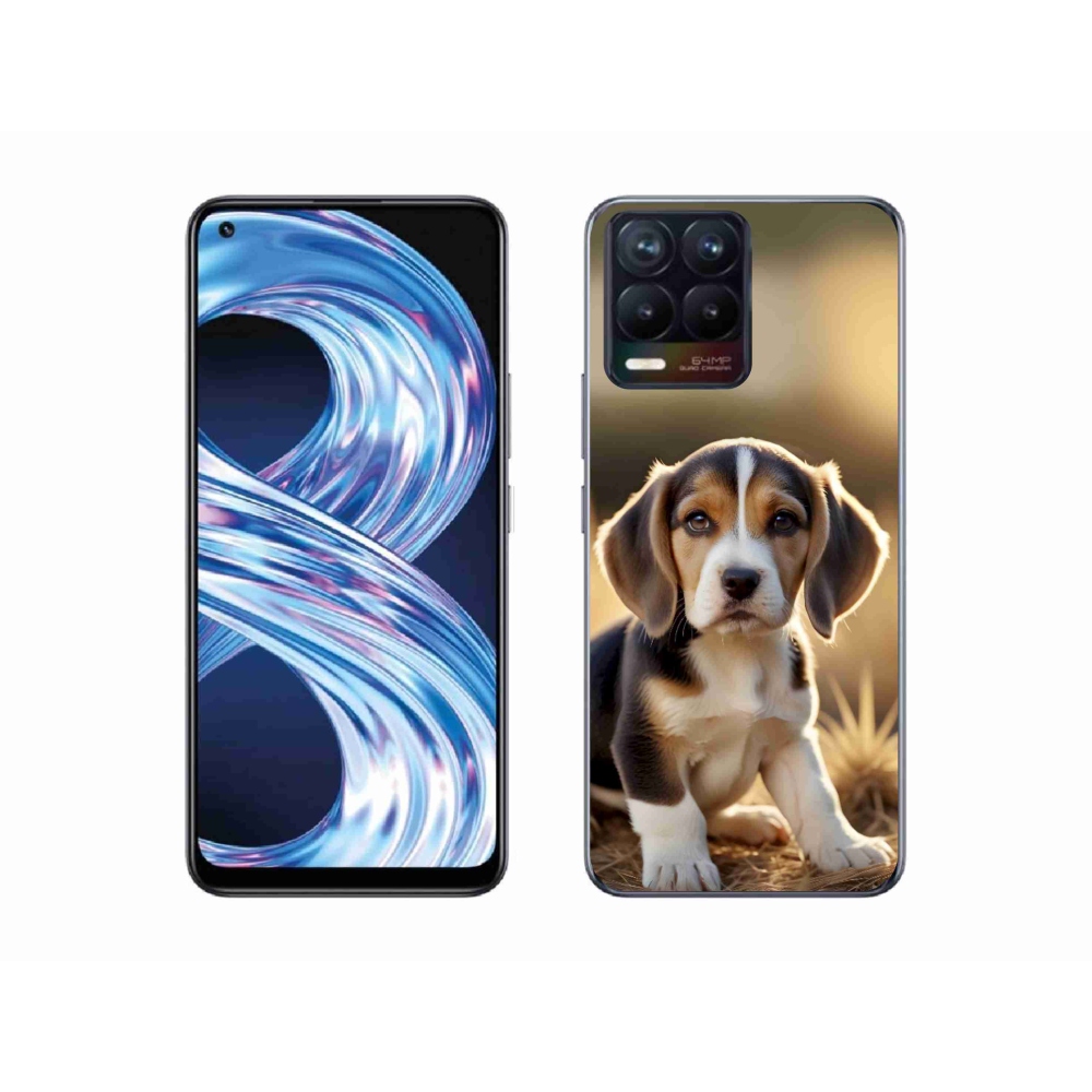 Gelový kryt mmCase na Realme 8 Pro - roztomilý bígl
