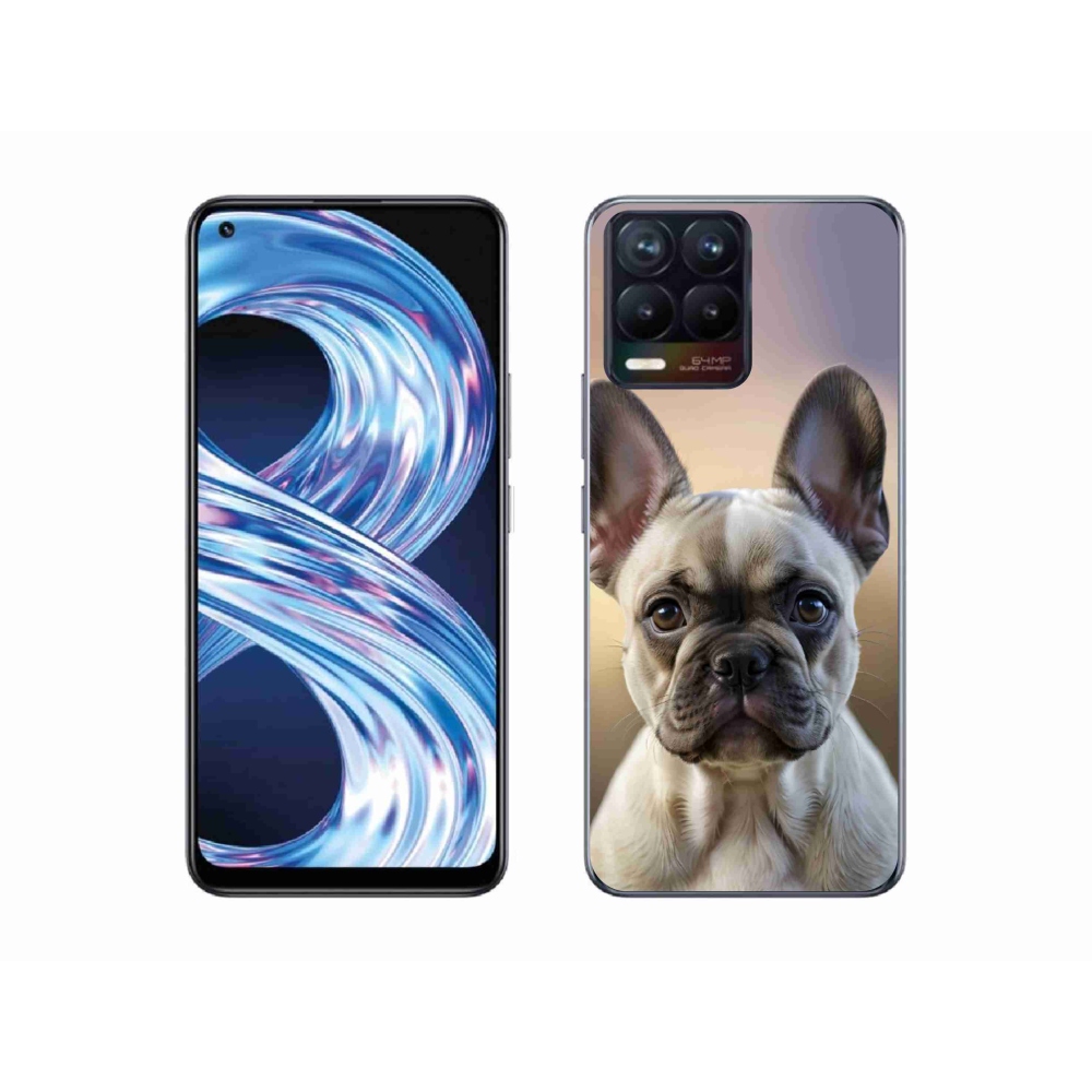 Gelový kryt mmCase na Realme 8 Pro - roztomilý francouzský buldoček