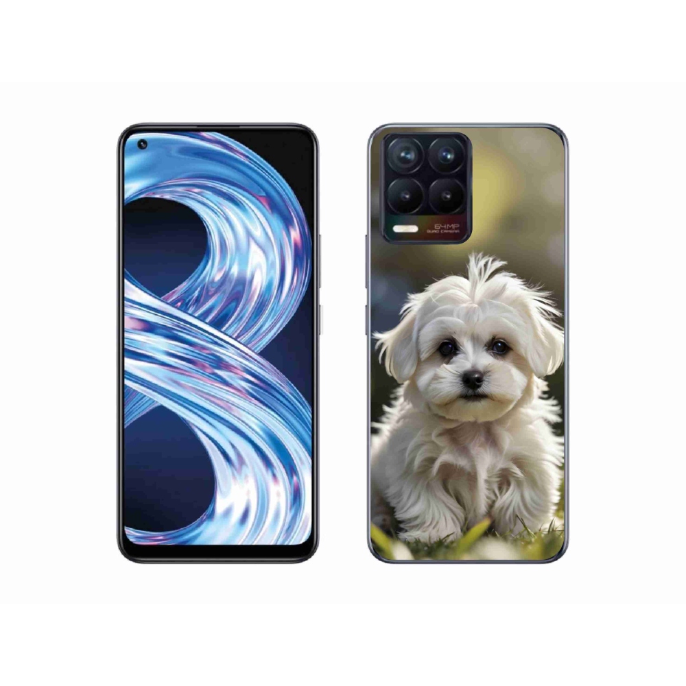 Gelový kryt mmCase na Realme 8 Pro - roztomilý maltézský psík