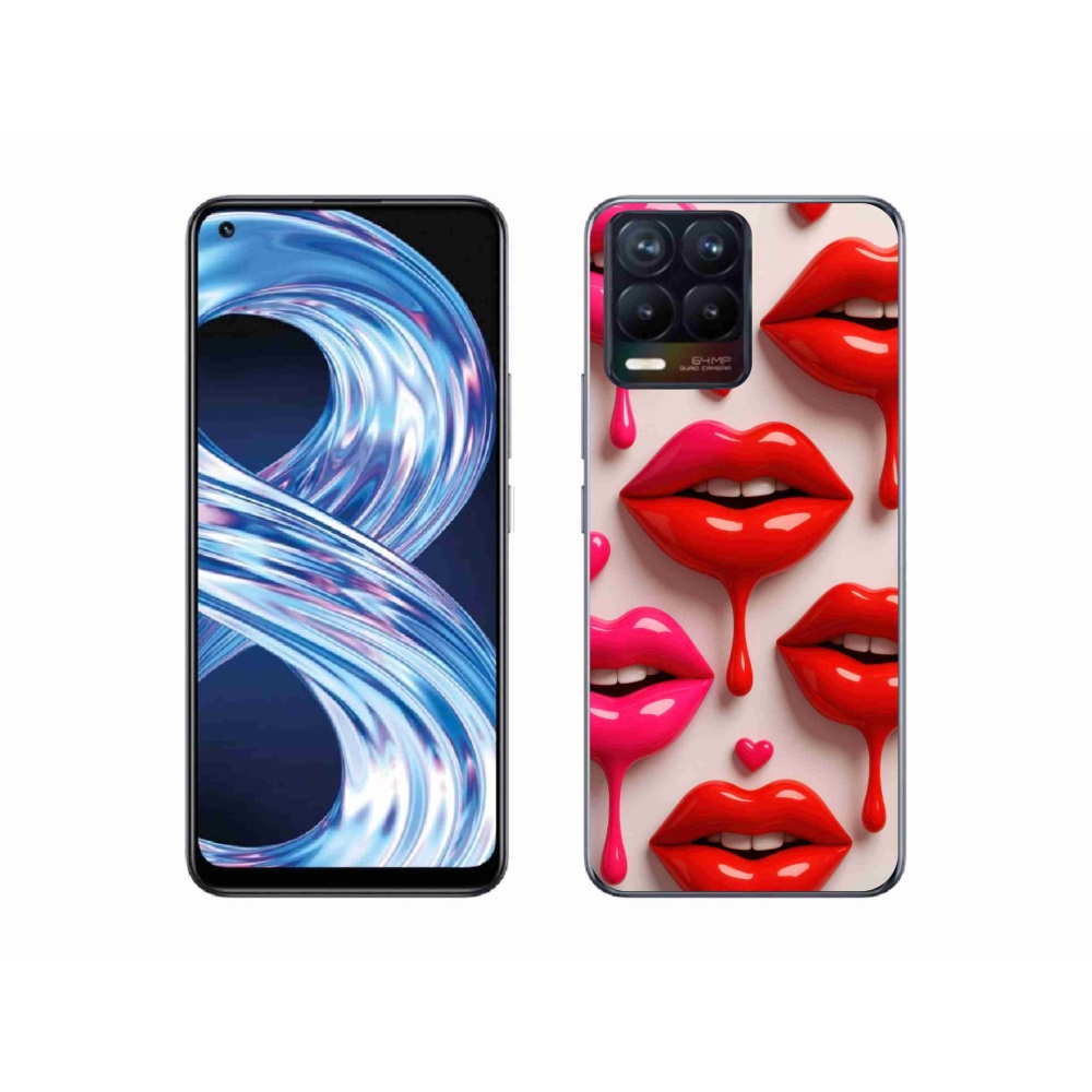Gelový kryt mmCase na Realme 8 Pro - rty 2