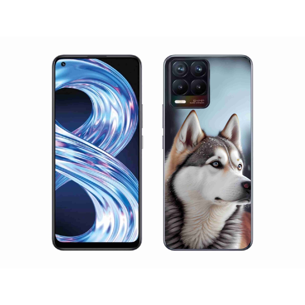 Gelový kryt mmCase na Realme 8 Pro - sibiřský husky