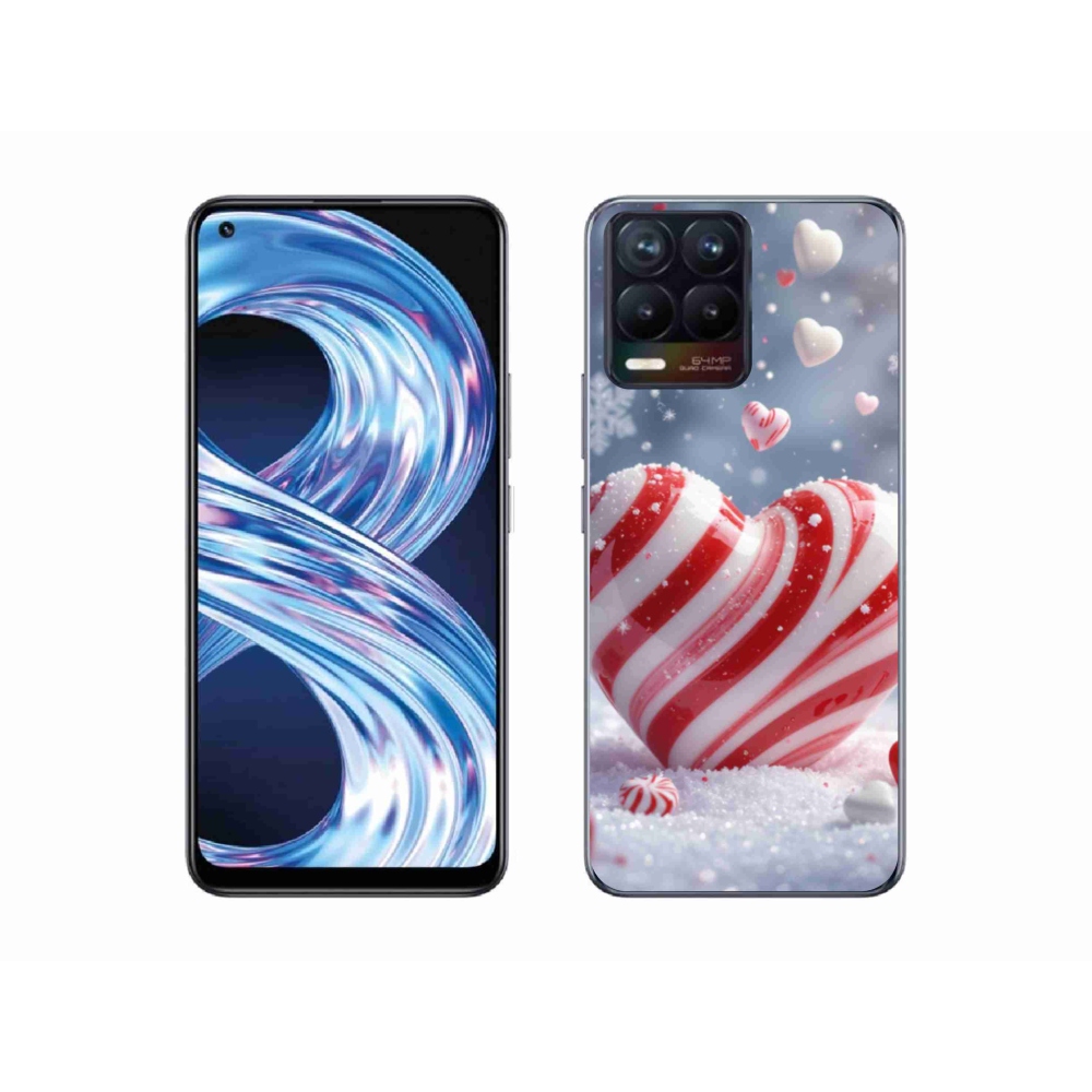 Gelový kryt mmCase na Realme 8 Pro - sladké srdce
