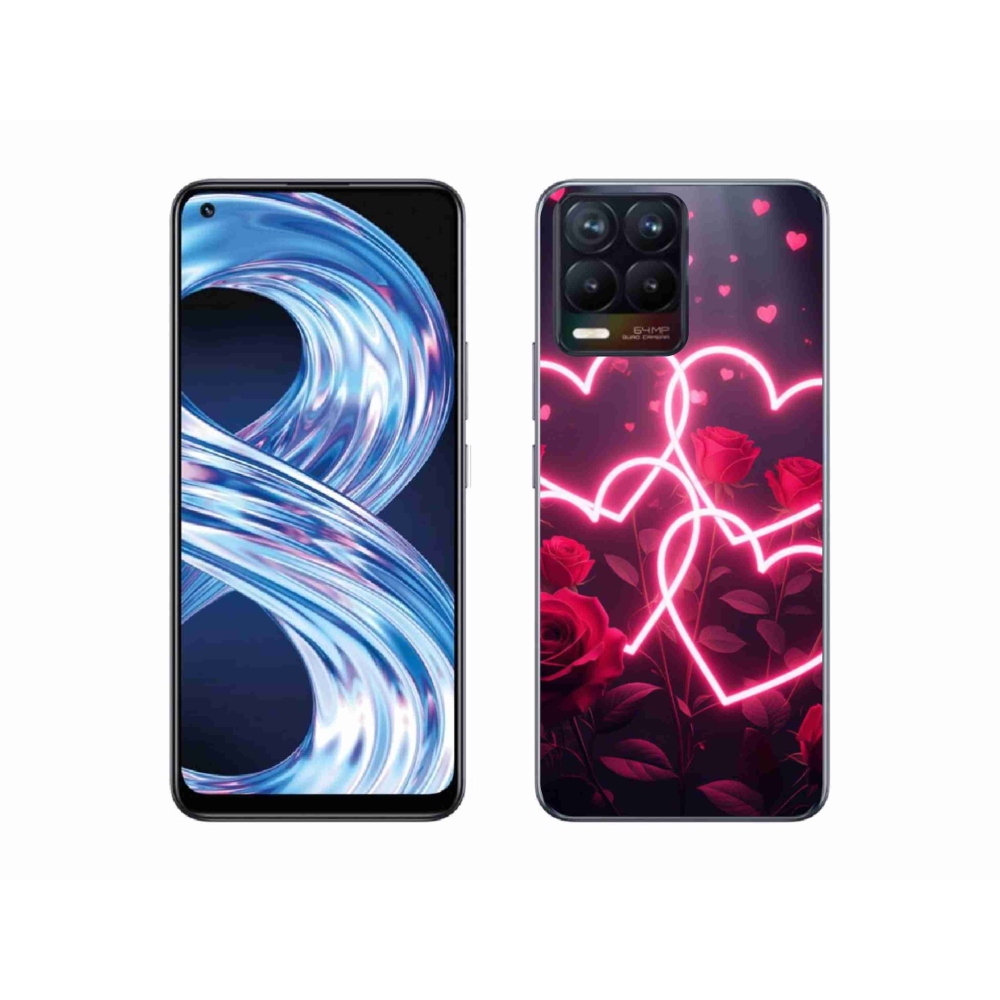 Gelový kryt mmCase na Realme 8 Pro - srdce lásky