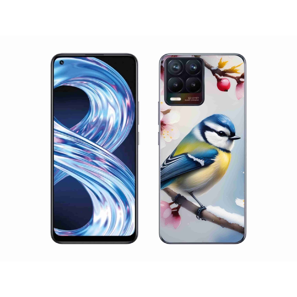 Gelový kryt mmCase na Realme 8 Pro - sýkorka