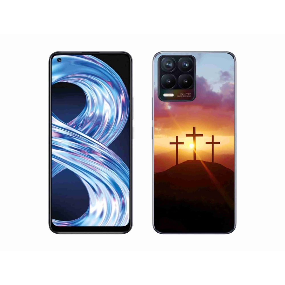 Gelový kryt mmCase na Realme 8 Pro - tři kříže
