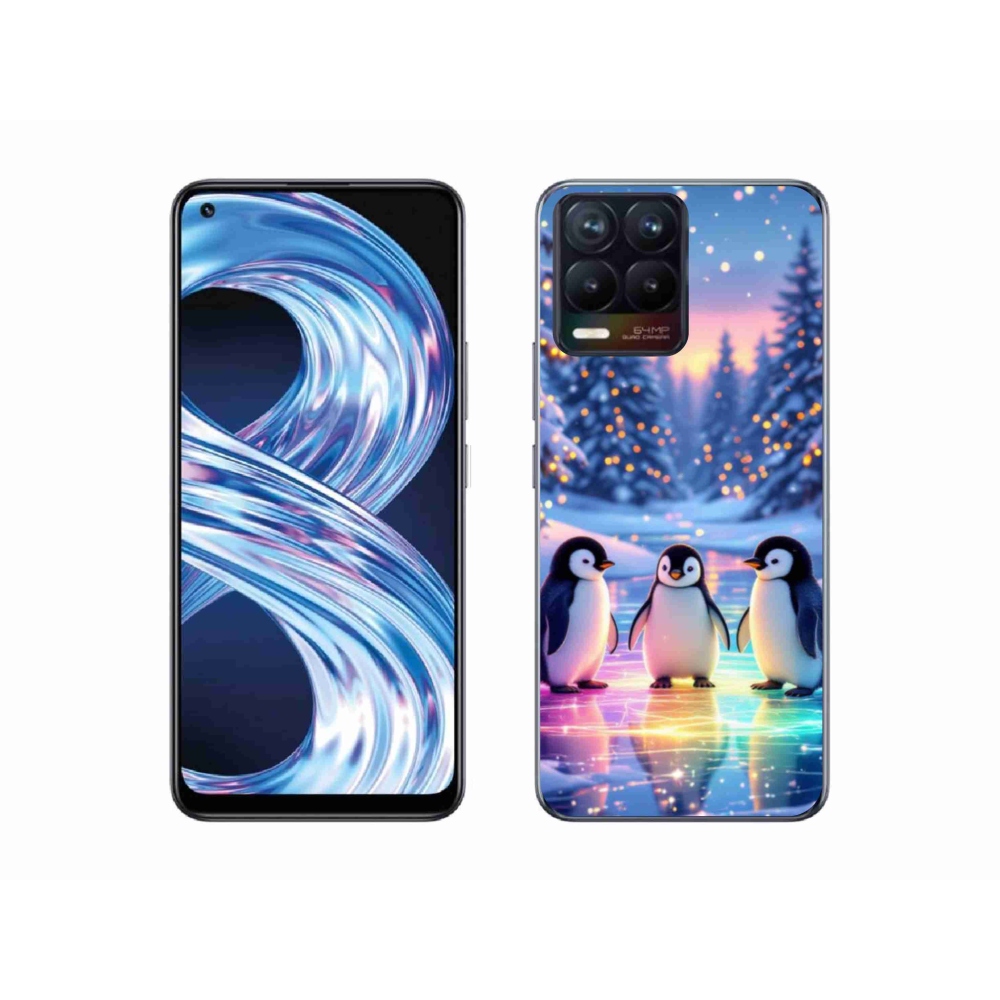 Gelový kryt mmCase na Realme 8 Pro - tučnáci