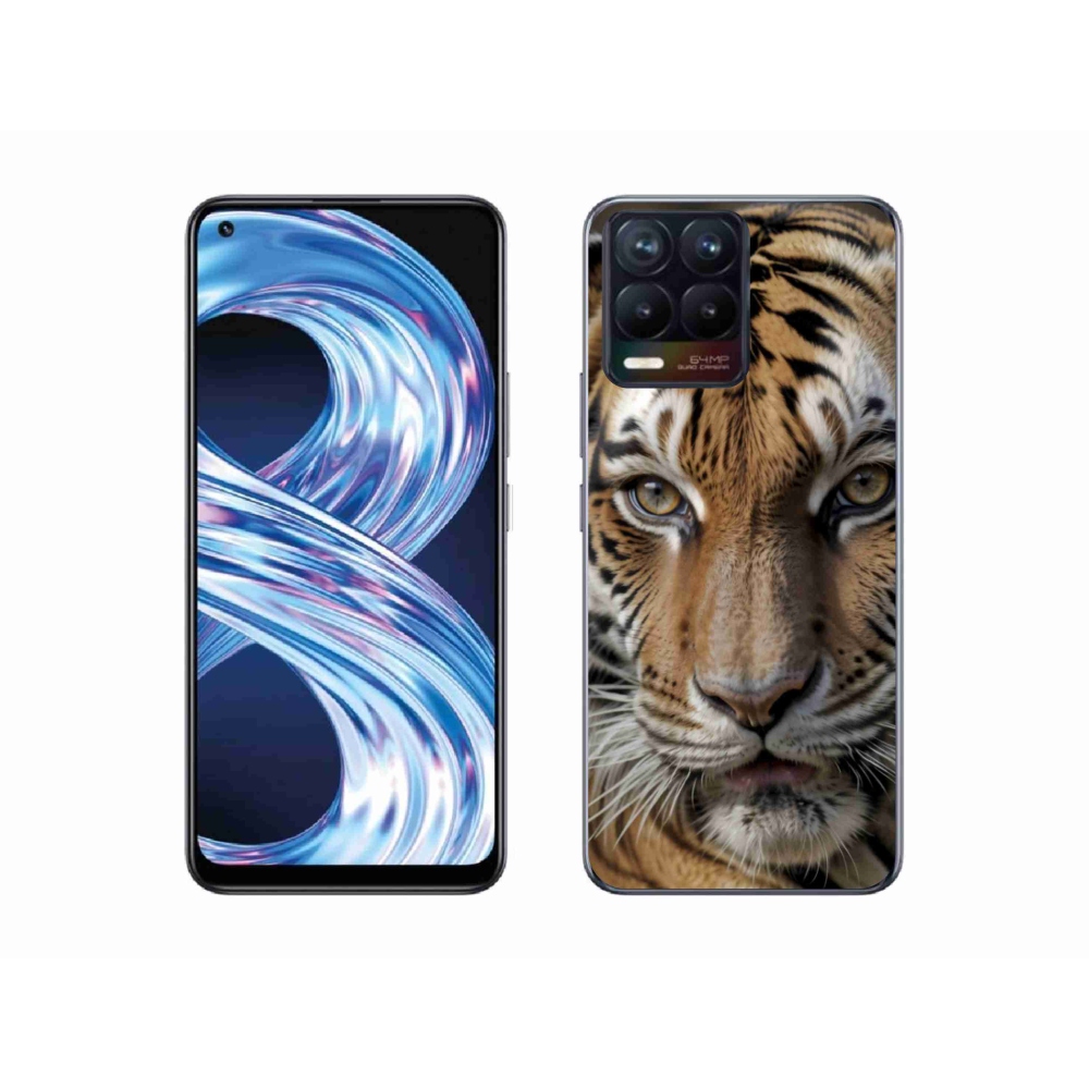 Gelový kryt mmCase na Realme 8 Pro - tygří pohled