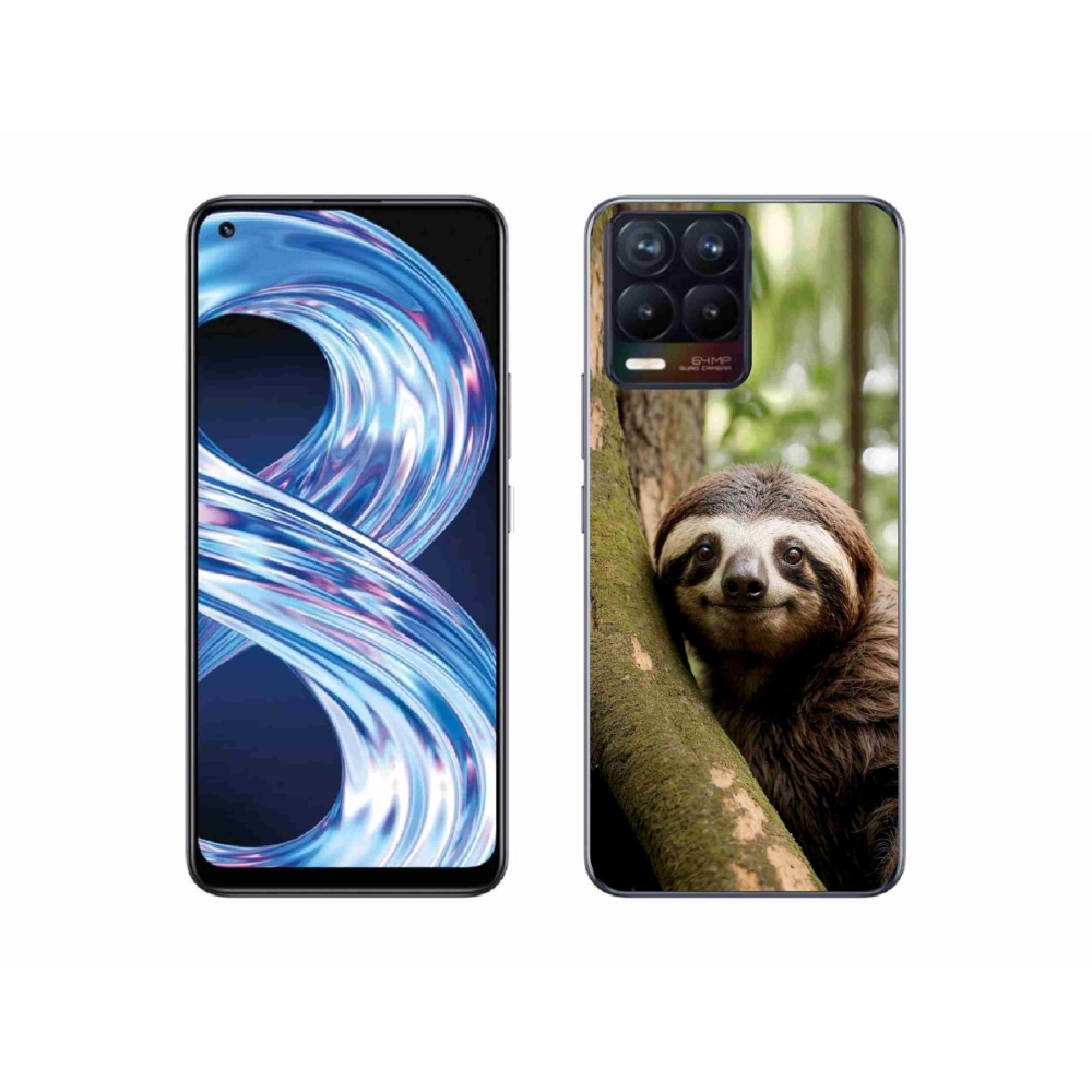 Gelový kryt mmCase na Realme 8 Pro - usměvavý lenochod
