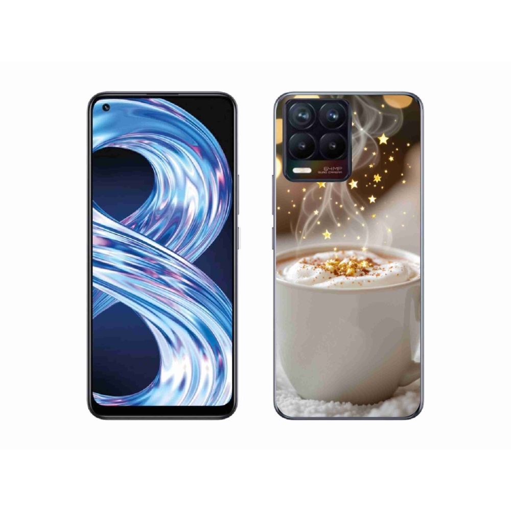 Gelový kryt mmCase na Realme 8 Pro - vánoční horký nápoj