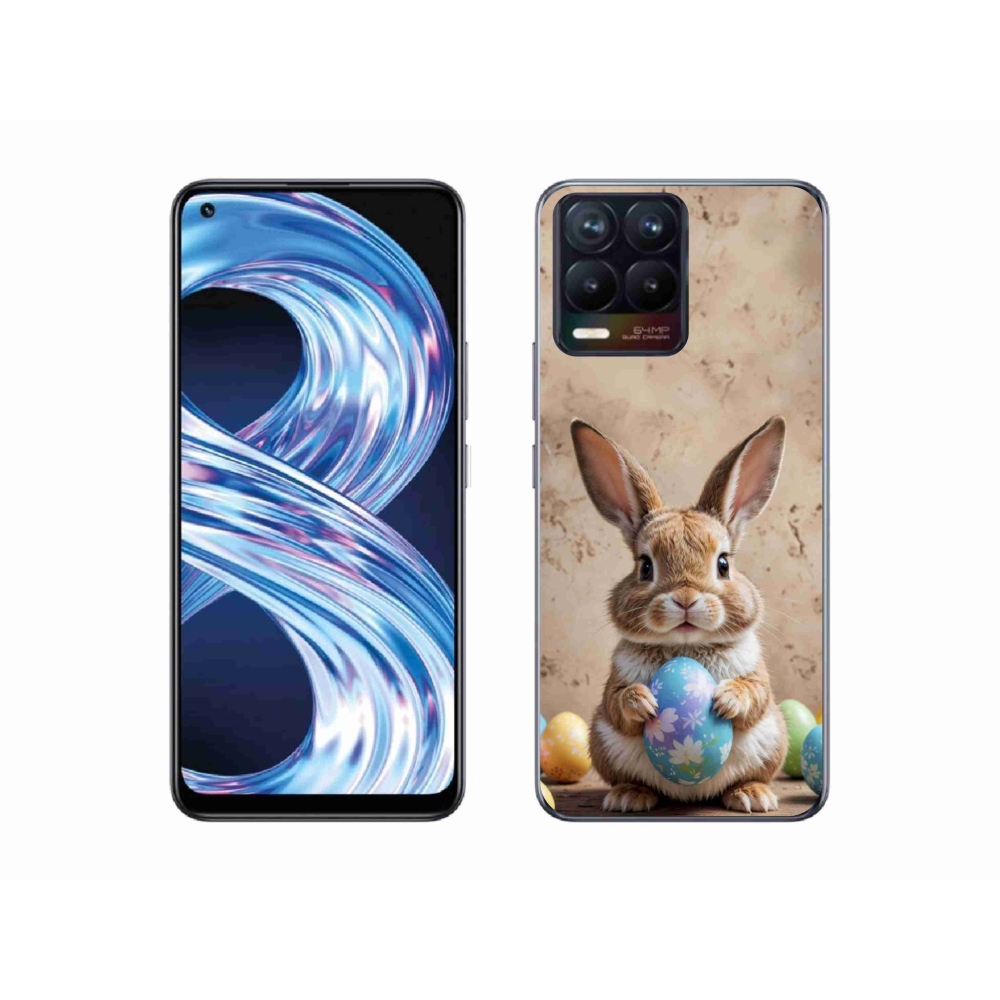 Gelový kryt mmCase na Realme 8 Pro - velikonoční králíček